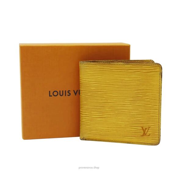 🔴 Louis Vuitton Marco Wallet - Tassil Yellow Epi Leather - Picture 1 of 11